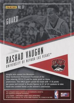 2015 Panini Contenders Draft Picks - School Colors #37 Rashad Vaughn Back