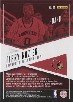 2015 Panini Contenders Draft Picks - School Colors #44 Terry Rozier Back
