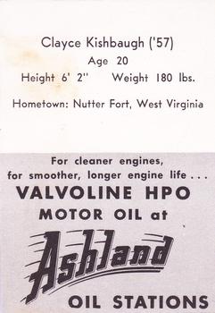 1955 Ashland / Aetna Oil #NNO Clayce Kishbaugh Back