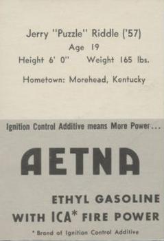 1955 Ashland / Aetna Oil #NNO Jerry Riddle Back