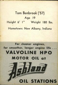 1955 Ashland / Aetna Oil #NNO Tom Benbrook Back