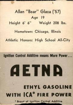 1955 Ashland / Aetna Oil #NNO Allan Glaza Back