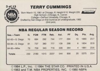 1985-86 Star Lifebuoy Milwaukee Bucks #3 Terry Cummings Back