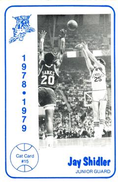 1978-79 Foodtown Kentucky Wildcats #15 Jay Shidler Front