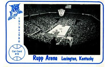 1979-80 Foodtown Kentucky Wildcats #19 Rupp Arena Front