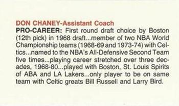 1987-88 Pizza Hut Atlanta Hawks  #4 Don Chaney Back