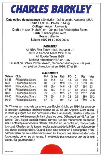 1991-93 5 Majeur Magazine France #NNO Charles Barkley Back