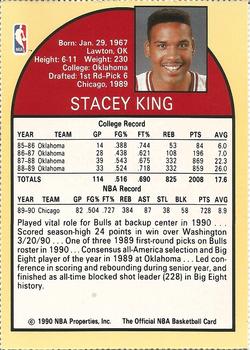 1990 Hoops Team Night Chicago Bulls #NNO Stacey King Back