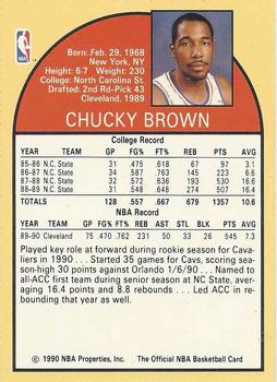 1990 Hoops Team Night Cleveland Cavaliers #NNO Chucky Brown Back