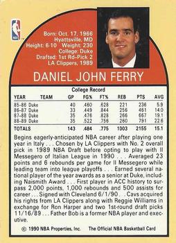 1990 Hoops Team Night Cleveland Cavaliers #NNO Danny Ferry Back