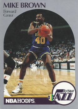 1990 Hoops Team Night Utah Jazz #NNO Mike Brown Front