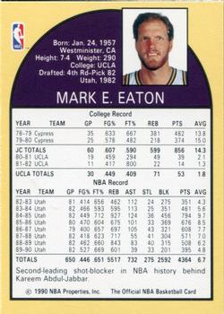 1990 Hoops Team Night Utah Jazz #NNO Mark Eaton Back