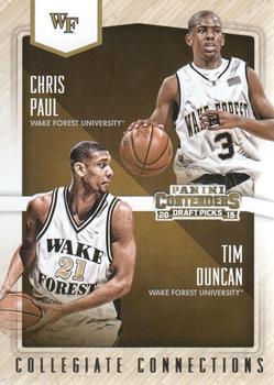 2015 Panini Contenders Draft Picks - Collegiate Connections #24 Chris Paul / Tim Duncan Front
