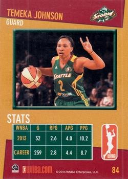 2014 Rittenhouse WNBA #84 Temeka Johnson Back