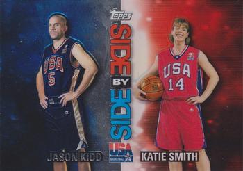 2000 Topps Team USA - Side by Side Non-Refractor/Refractor #SS4 Jason Kidd / Katie Smith Front