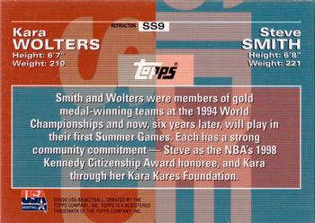 2000 Topps Team USA - Side by Side Non-Refractor/Refractor #SS9 Steve Smith / Kara Wolters Back