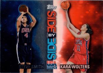2000 Topps Team USA - Side by Side Non-Refractor/Refractor #SS9 Steve Smith / Kara Wolters Front