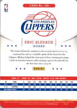 2012-13 Hoops Taco Bell #129 Eric Bledsoe Back
