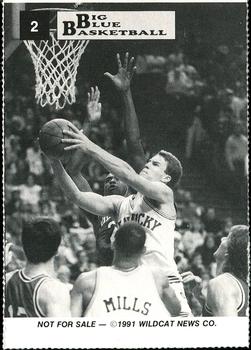 1991-92 Kentucky Wildcats Big Blue Magazine Double - Perforated #2 Deron Feldhaus Back