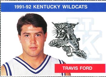 1991-92 Kentucky Wildcats Big Blue Magazine Double - Perforated #8 Travis Ford Front