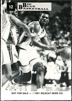 1991-92 Kentucky Wildcats Big Blue Magazine Double - Perforated #12 Jamal Mashburn Back
