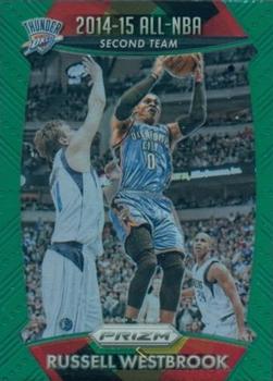 2015-16 Panini Prizm - Green Prizms #382 Russell Westbrook Front