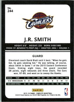 2015-16 Panini Complete - Silver #244 J.R. Smith Back