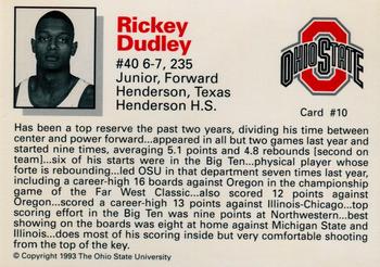 1993-94 Ohio State Buckeyes #10 Rickey Dudley Back