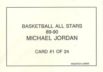 1989-90 Wasatch Basketball All-Stars #1 Michael Jordan Back