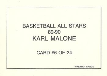 1989-90 Wasatch Basketball All-Stars #6 Karl Malone Back