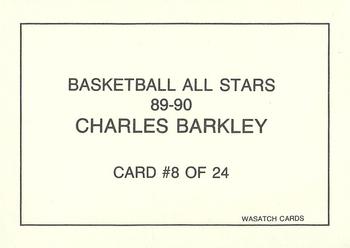 1989-90 Wasatch Basketball All-Stars #8 Charles Barkley Back