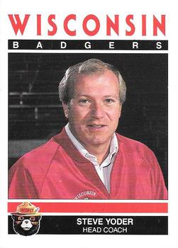 1989-90 Wisconsin Badgers Smokey #NNO Steve Yoder Front