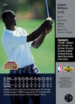 1997 Kenner/Topps/Upper Deck Starting Lineup Cards Extended Series #SL6 Antonio McDyess Back