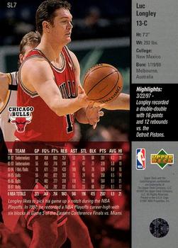 1997 Kenner/Topps/Upper Deck Starting Lineup Cards Extended Series #SL7 Luc Longley Back