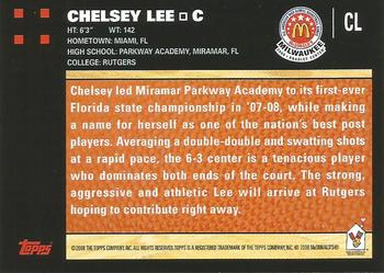 2008 Topps McDonald's All-American Game #CL Chelsey Lee Back