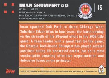 2008 Topps McDonald's All-American Game #IS Iman Shumpert Back