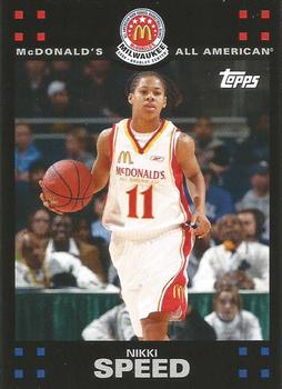 2008 Topps McDonald's All-American Game #NS Nikki Speed Front