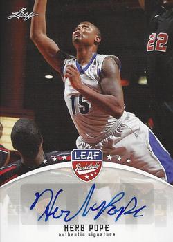 2012-13 Leaf Retail - Base Autographs #BA-HP1 Herb Pope Front