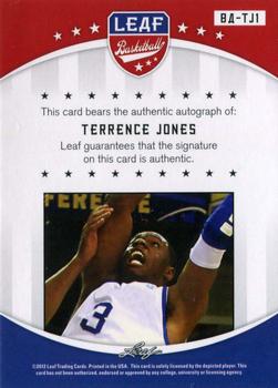 2012-13 Leaf Retail - Base Autographs #BA-TJ1 Terrence Jones Back