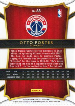 2015-16 Panini Select #88 Otto Porter Back