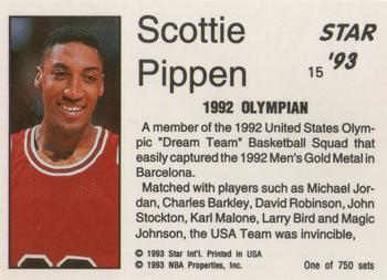 1993 Star Platinum #15 Scottie Pippen Back