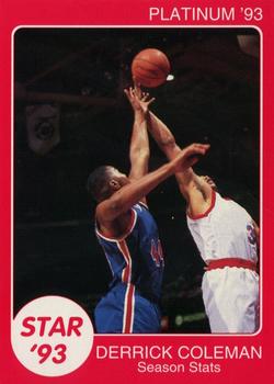 1993 Star Platinum #75 Derrick Coleman Front
