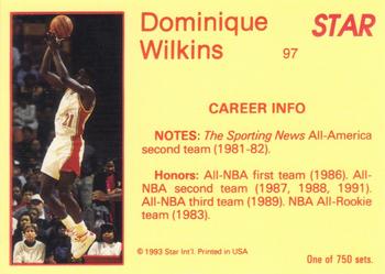 1993 Star Platinum #97 Dominique Wilkins Back
