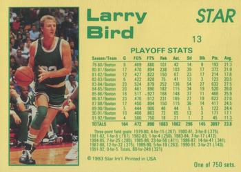 1992-93 Star Court Kings #13 Larry Bird Back