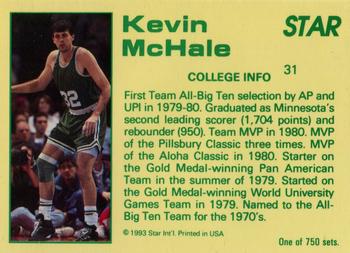 1992-93 Star Court Kings #31 Kevin McHale Back