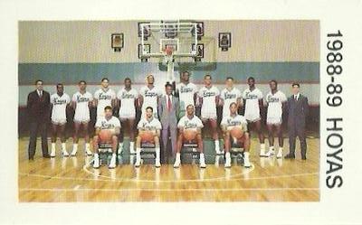 1988-89 Georgetown Hoyas Police #1 Hoyas Team Front