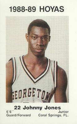 1988-89 Georgetown Hoyas Police #10 Johnny Jones Front