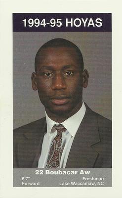 1994-95 Georgetown Hoyas Police #4 Boubacar Aw Front