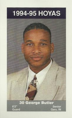 1994-95 Georgetown Hoyas Police #8 George Butler Front