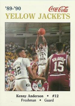 1989-90 Georgia Tech Yellow Jackets #NNO Kenny Anderson Front